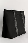 Stellar (Ribbed Black) Neoprene Tote Bag - With Zip Closure