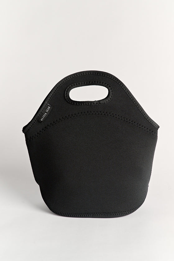Black Neoprene Lunch Bag