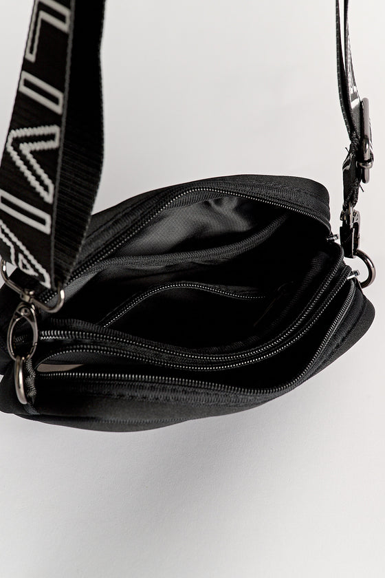 Balance (Black) Neoprene Crossbody Bag