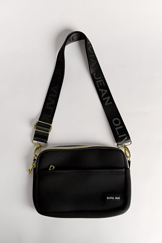 Core (Black/Gold) Neoprene Crossbody Bag