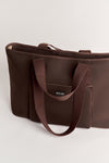 Rover (Chocolate) Large Neoprene Travel Tote - With Zip Closure