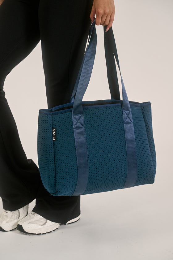 Valli (Navy) Neoprene Tote Bag