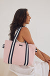 Harper (Pink) Neoprene Tote/Crossbody Bag- With Zip Closure