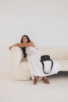 Jennifer (Ribbed Black) Neoprene Crossbody Bag
