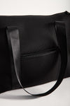 Olivia Jean (Ribbed Black) Weekender Neoprene Bag- With Zip Closure