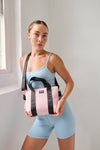 Tash (Pink) Neoprene Crossbody Bag- With Zip Closure